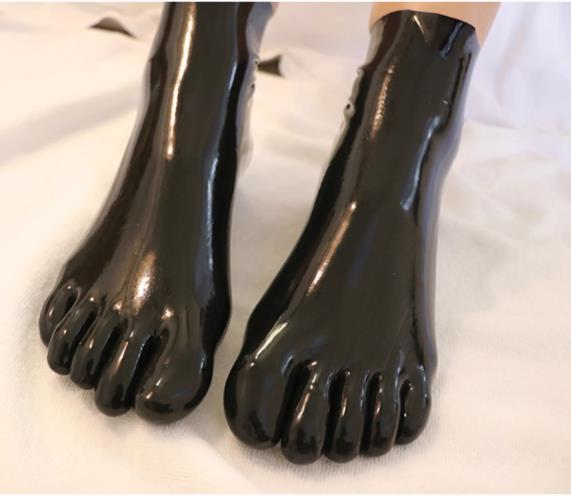 Latex 5 Toe Short Socks Unisex Rubber 5 Fingers Socks S M L Size